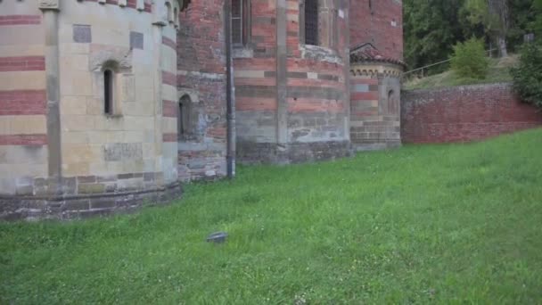Opatství Santa Maria Vezzolano Náboženská Stavba Románském Gotickém Stylu Mezi — Stock video
