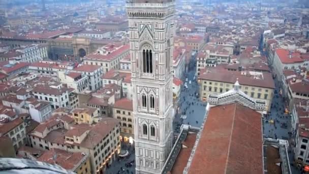 Панорамный Вид Старого Моста Флоренции Тоскана — стоковое видео