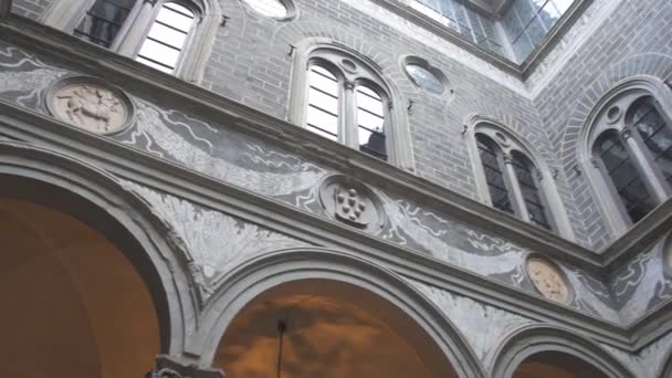 Innenansicht Der Basilika Santa Annunziata Florenz — Stockvideo