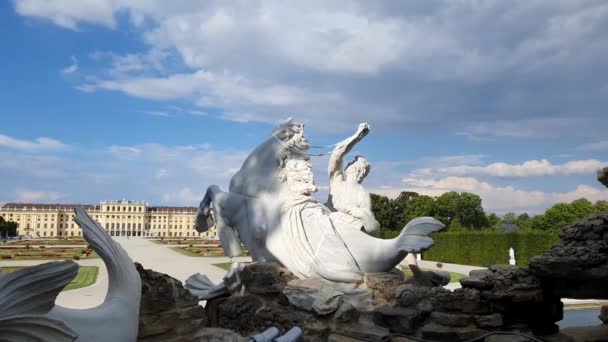 维也纳王宫的公园 哈布斯堡王宫的所在地 — 图库视频影像