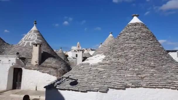 Trullo Type Conical Construction Traditional Dry Stone Alberobello Puglia — Stock Video