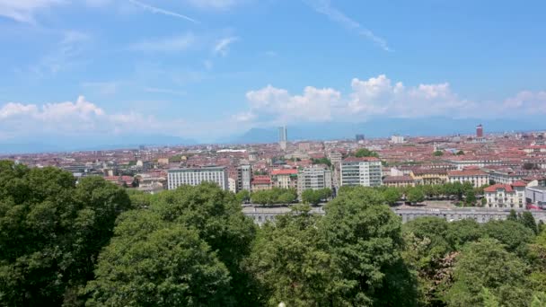 Turin Θέα Από Την Κορυφή Του Βουνού Capuchin — Αρχείο Βίντεο