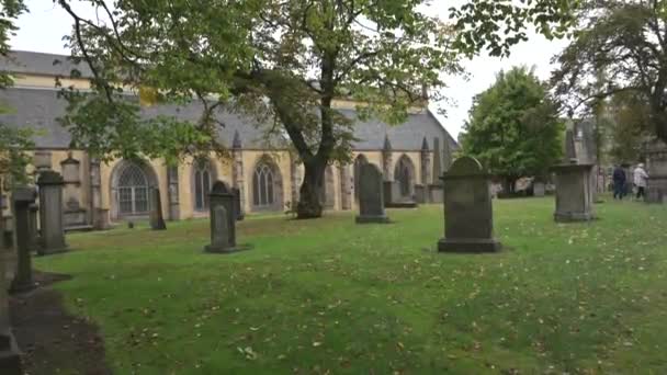 Una Passeggiata Nel Cimitero Edimburgo Ricco Storia Terrore — Video Stock