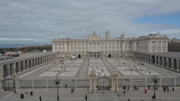 Βασιλικό Παλάτι Της Μαδρίτης Που Ονομάζεται Επίσης Παλάτι Της Ανατολής — Αρχείο Βίντεο