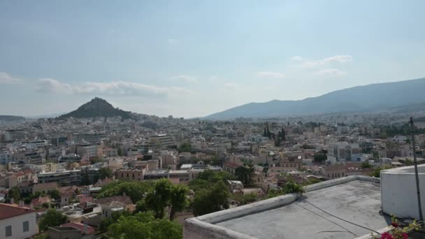 Parthenon Kreikkalainen Temppeli Joka Seisoo Ateenan Akropolilla Omistettu Jumalatar Athene — kuvapankkivideo
