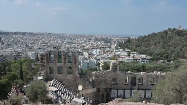 Partenone Tempio Greco Che Sorge Sull Acropoli Atene Dedicato Alla — Video Stock