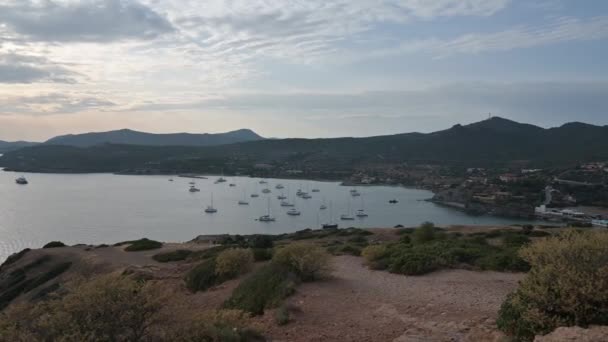 Ακρωτήριο Σούνιο Βρίσκεται Στο Νότιο Άκρο Της Αττικής Στην Ελλάδα — Αρχείο Βίντεο