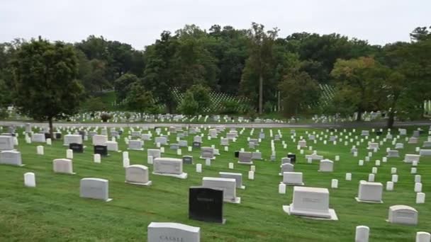 Військове Кладовище Сша Створене Під Час Громадянської Війни — стокове відео