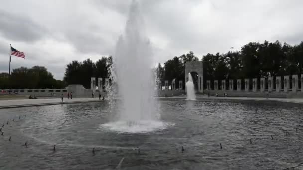 Nationales Denkmal Für Bürger Die Während Des Zweiten Weltkriegs Dienten — Stockvideo