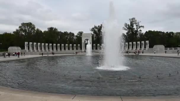 Monumento Nacional Ciudadanos Estadounidenses Que Sirvieron Durante Segunda Guerra Mundial — Vídeo de stock