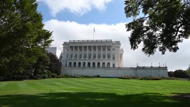Капитолий Соединенных Штатов Является Официальным Местом Двух Ветвей Конгресса Соединенных — стоковое видео