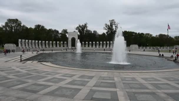 二战期间服役的美国公民的国家纪念碑 — 图库视频影像
