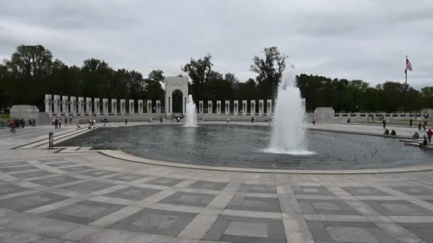 Monumento Nacional Ciudadanos Estadounidenses Que Sirvieron Durante Segunda Guerra Mundial — Vídeo de stock