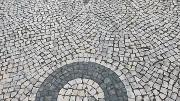 马赛克形地板的街道 — 图库视频影像