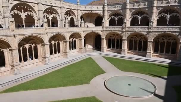 Monastero Jernimos Trova Nella Città Lisbona — Video Stock
