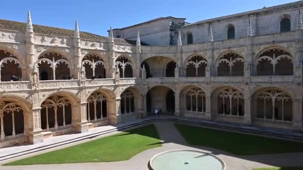 Jernimos Kloster Ligger Staden Lissabon — Stockvideo
