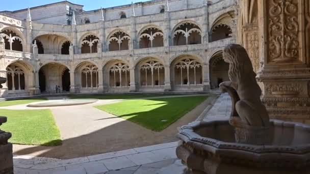 Klasztor Jernimos Znajduje Się Lizbonie — Wideo stockowe