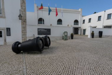 Cascais Sarayı Kalesi 'nin avlusunun içi.