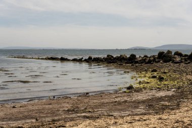 Gallway İrlanda 'daki beyaz kumsal