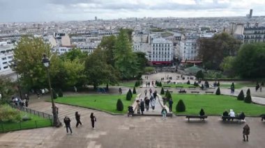 Montmartre 'ın kutsal kalbinden Paris manzarası