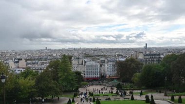 Montmartre 'ın kutsal kalbinden Paris manzarası