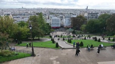 Montmartre 'ın kutsal kalbinden Paris manzarası