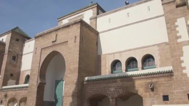 Casablanca, Fas - 22 Ocak 2016 Kazablanka, Fas 'taki Hasan II Camii' nin dış görünümü