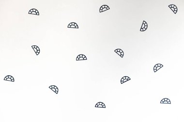 Hamur köftesi şablonu duvar kağıdı. Çin böreği Çin yemeğidir. Bao simgesi.