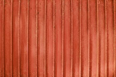 Çatı örtüsünün yüzeyi kırmızıdır ve boyaların soyulmasına neden olan küçük beyaz noktalar vardır. Yüksek kalite fotoğraf