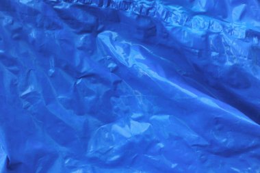  Su geçirmez çanta üretimi için mavi silikon kumaş dokusu. Yüksek kalite fotoğraf