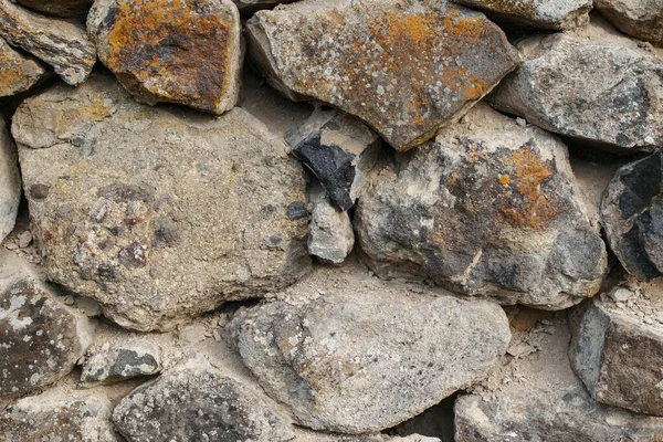 Pared Vieja Piedra Bloques Enormes Fondo Piedras Concepto Fiabilidad Espacio —  Fotos de Stock