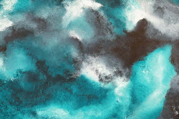 Painted texture turquoise and black. High quality photo