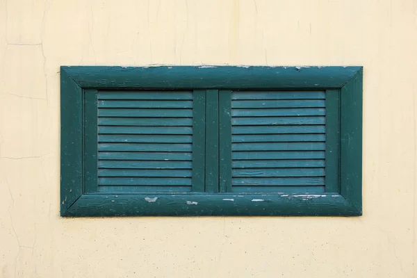 stock image Old green wooden door of a house entrance. High quality photo