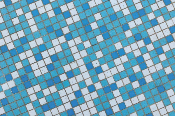 Mosaico Fundo Tons Azuis Com Pequenas Pedras Quadradas Foto Alta — Fotografia de Stock