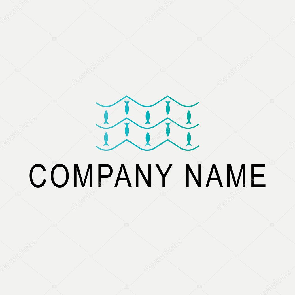 Fish logo design. Sea ocean sign logo template.