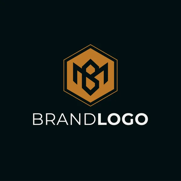 Lettre Logo Design Logotype Logo Marque Luxe — Image vectorielle