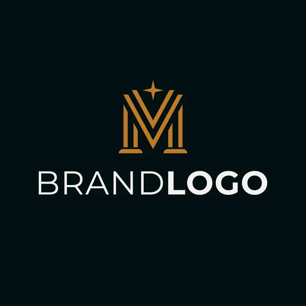 Επιστολή Σχεδιασμός Λογότυπου Λογότυπος Πολυτελούς Μάρκας — Διανυσματικό Αρχείο