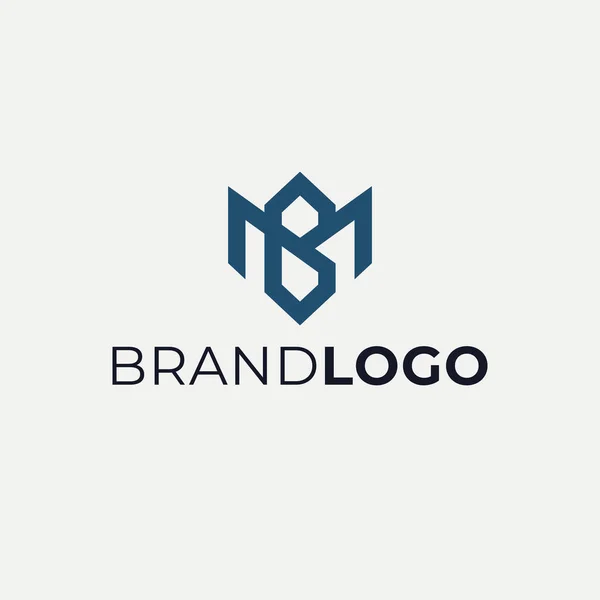 B文字のロゴデザイン 高級ブランドロゴのロゴタイプ — ストックベクタ