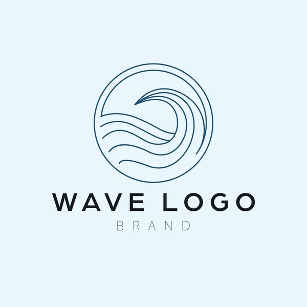 Návrh Loga Wave Zamávejte Logotypem Kružnice Moderní Jednoduché Logo — Stockový vektor