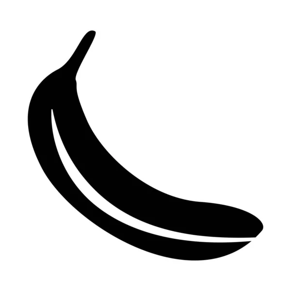 Desenho Ícone Vetorial Banana Ícone Banana Plana Orgânica Natural — Vetor de Stock