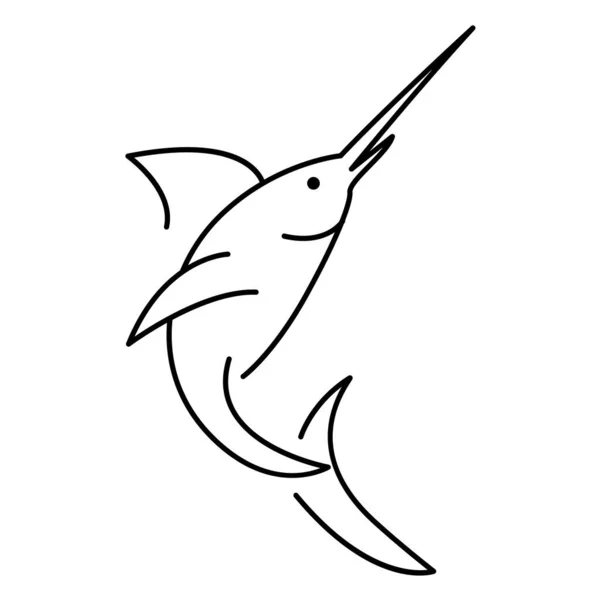 Fischnadelvektorsymboldesign Flache Ikone — Stockvektor