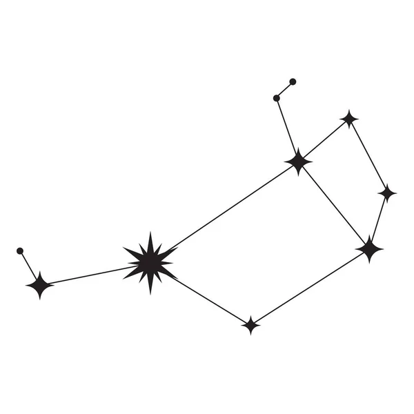 Pléiades Constellation Étoiles Vecteur Icône Design Icône Plate — Image vectorielle