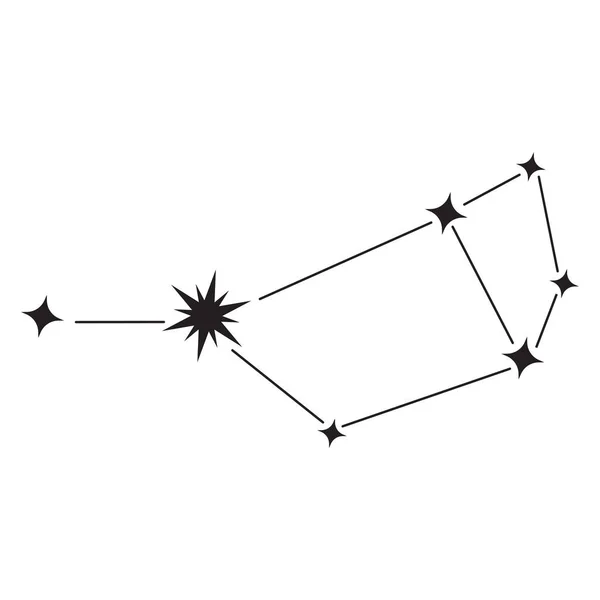 Plêiades Constelação Estrelas Design Ícone Vetorial Ícone Plano — Vetor de Stock