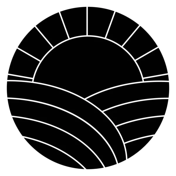 太陽ベクトルアイコンのデザイン 太陽のフラットアイコン — ストックベクタ