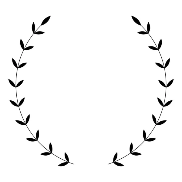 Дизайн Векторной Иконы Лорел Венок Плоская Иконка — стоковый вектор