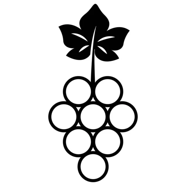 Дизайн Піктограм Винограду Плоский Значок Фруктів — стоковий вектор