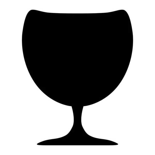 Wijnglas Vector Icone Ontwerp Vlakke Pictogram — Stockvector