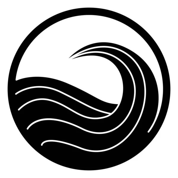 Хвиля Колі Векторний Дизайн Піктограм Плаский Дизайн Піктограм — стоковий вектор