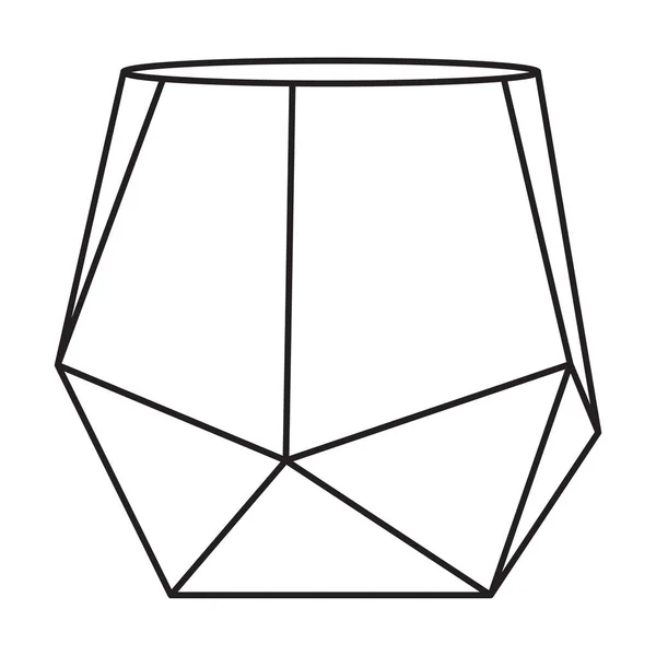 Conception Icône Vectorielle Verre Géométrique Moderne Icône Plate Verre — Image vectorielle