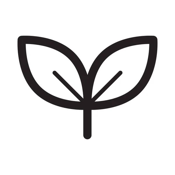 Einfache Blätter Vektor Icon Design Flache Ikone — Stockvektor